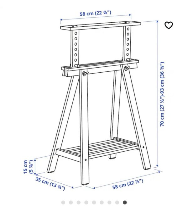 White Desk / Seahorse legs - Image 3